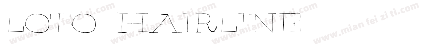 loto hairline字体转换